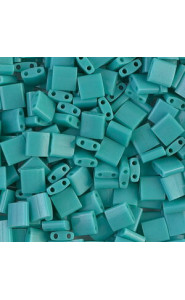 Miyuki tila 5x5mm beads - Opaque, turquoise, green, TL-412